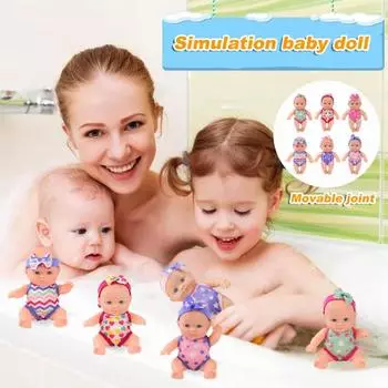 Кукла-пловчиха, водонепроницаемая кукла-пловчиха с подвижными суставами, съемный купальник, нетоксичная кукла-пловчиха для купания детей в бассейне B
