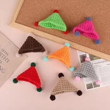 Кукла плюшевая вязаная шапка, кукла, мини-одежда, аксессуары, 1/12, украшение кукольного домика для детей, игрушки для ролевых игр серый