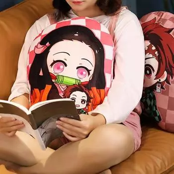 Кукла Подушка Милый Аниме Мультфильм PP Хлопок Убийца Демонов Плюшевая Подушка для Домашнего Декора