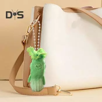 Кукла-подвеска, брелок, рюкзак, аксессуар, растительный дизайн, плюшевая игрушка, наполнитель из полипропилена, хлопок, антистресс, кукла, сумка, подвесной декор зелёный