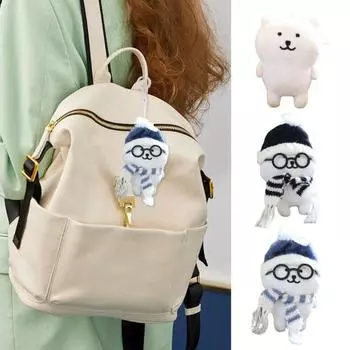 Кукла-подвеска брелок в мультяшном стиле плюшевый брелок ключи рюкзаки автомобили кулон PP хлопок материал легкий кукла-брелок шарм белый