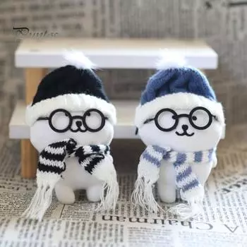 Кукла-подвеска брелок в мультяшном стиле плюшевый брелок ключи рюкзаки автомобили кулон PP хлопок материал легкий кукла-брелок шарм белый