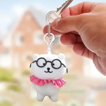 Кукла-подвеска в очках, думающая кукла-медведь, брелок-подвеска, аксессуар для школьного ранца, мягкая бархатная ткань, брелок-подвеска