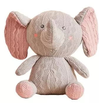 Кукла-приставка для малышей Joy Multi Knitted Animal, слон, корейские детские товары