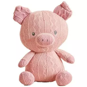 Кукла-приставка для малышей Joy Multi Knitted Animal, свинья, корейские детские товары