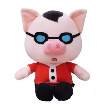 Кукла-приставка для сна Haesol Pork Pig Mochi, красная, корейские детские товары