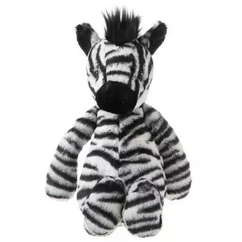 Кукла-приставка Jellycat Bashful Zebra, разноцветная, корейские детские товары