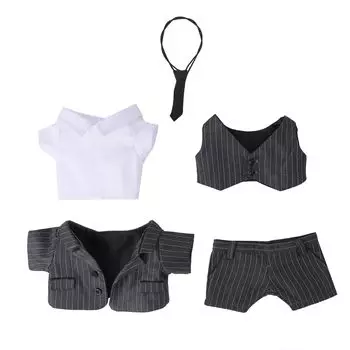 Кукла Pure Seek, 4 шт., мягкая кукла для шитья, полосатая мягкая одежда, одежда, костюм, пары, комплект, игрушка, кукла-одевалка, жизнь, выкройка, прибл.