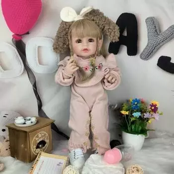 Кукла раннего детства, сопровождающая ребенка, 55 см, пара, костюм медведя, кукла возрождения, полностью силиконовая игрушка для девочки, ребенок, ребенок 55cm светло-коричневого