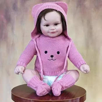 Кукла Rebirth, имитация тела из ткани, детская игрушка, подарок на праздник 50cm розовый