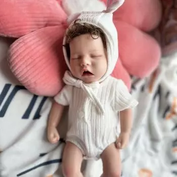 Кукла Rebirth Simulation Baby Cute Mini 13 дюймов Твердый Силикон Детская Кукла-Компаньон 33CM белый