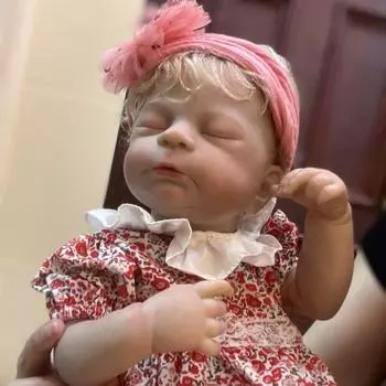 Кукла Reborn Baby Doll 18-дюймовая виниловая кукла всего тела для девочек со светлыми волосами, реалистичная кукла