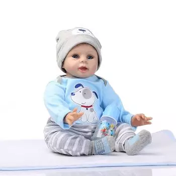 Кукла Reborn Baby Doll 55 см Куклы Reborn Реалистичные Мягкие Силиконовые Виниловые Ручной Работы Мальчик Reborn Выглядит Как Настоящий Младенец Cloth Body Doll