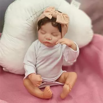Кукла-реборн, игрушка, смешанная силиконовая виниловая кукла, готовая 3D-рисованная кожа, вены, художественная коллекция, кукла, подарок для девочек 45cm