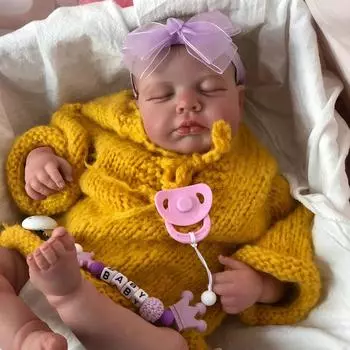 Кукла реборн Лулу, 49 см, ручная роспись, 3D кожа, кровные линии, видимая кукла, игрушка 49cm cloth body doll