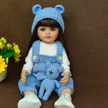 Кукла Reborn, реалистичная, мягкая на ощупь, кукла высокого качества, подарки для детей, мягкая силиконовая кукла Reborn для всего тела, кукла для малышей 55cm