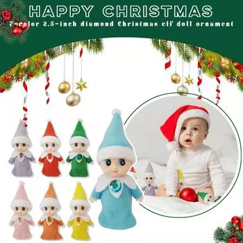 Кукла | Рождественская миниатюрная кукла | Игрушки для кукол-эльфов | Рождественский подарок-украшение One Size синий