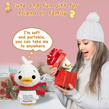 Кукла ручной работы из шерсти, вязаная крючком, вязаная кукла, украшение для рабочего стола, подарок One Size