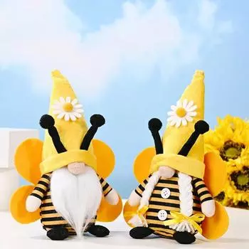 Кукла Рудольфа, украшение на день пчелы с крылом, желтая пчела, украшения для куклы старика