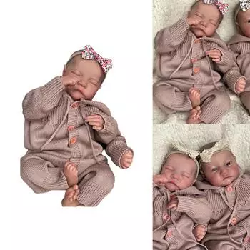 Кукла с глазами Onesie Boy, открывающимися/закрывающимися, ручная работа, белая кожа, новорожденный мальчик в одежде, силиконовая кукла для ребенка B