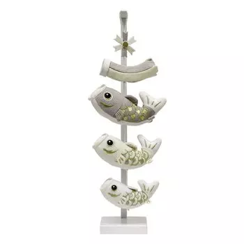 Кукла Сацуки, настольная мини-игрушка для карпов OBOROKOI Oborokoi, очень маленькая, серебристо-серая, высота столешницы 48 см - Джин- серый
