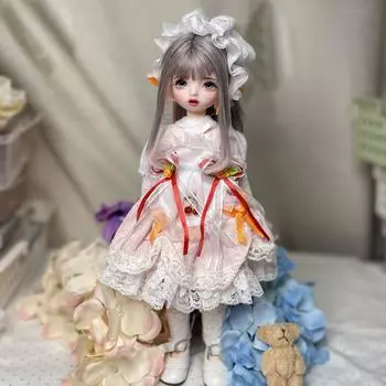Кукла Сатани BJD 1/6, розовая тюлевая юбка и пушистый кот, пальмовый хвост, милая аниме-девушка, подарки из смолы, куклы 30CM