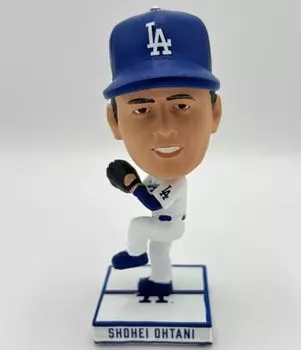 Кукла Shohei Otani Los Angeles Dodgers с головой пузыря, белая [Ограниченный тираж 10 000 штук] 4,5 дюйма, питчер, [предмет] белый