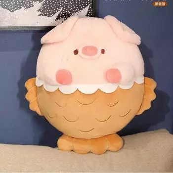 Кукла Snapper Pig Doll Piggy Doll Мягкая игрушка Подушка для девочек Спящая кровать Русалка Подарок на день рождения About 40 cm 0.035kg