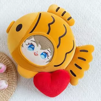 Кукла Снаппер Яки Хлопковая Кукла Подушка-Игрушка Рыба Ты Вместе Креативный Подарок на День Святого Валентина День Рождения для Девочек 45cm0.42kg