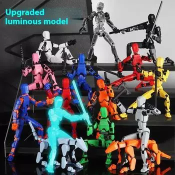 Кукла Spot, 13-суставная подвижная 3D-печатная кукла, кукла-манекен 3-го поколения, самодельный артефакт для декомпрессии всего тела luminous blue/doll