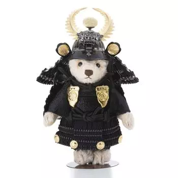 Кукла Steiff May, украшение шлема Steiff, 2024 Teddy Bear Samurai Online Limited (Аой) 679087-3 чёрный