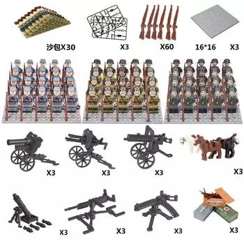 Кукла-строительный блок Anti-Us And Aid Korea Volunteer Soldier Кукольный набор Коллекция Военная серия Игрушки