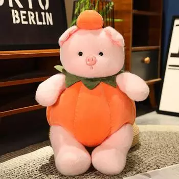 Кукла-свинка из тыквы, милая кукла-кролик из тыквы, плюшевая игрушка, кукла-девочка, подушка для сна, подарок на день рождения 27cm