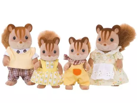 Кукла Sylvanian Families Белка Сертификация ST Mark Возраст Игрушка Кукольный домик Sylvanian Families EPOCH [Walnut Family] FS-17 3+