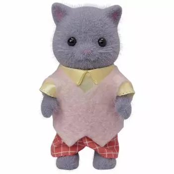 Кукла Sylvanian Families Кошка Сертификация ST Mark Возраст Игрушка Кукольный домик Sylvanian Families EPOCH [Персидский отец] Ni-103 3+