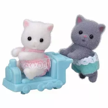 Кукла Sylvanian Families Кошка Сертификация ST Mark Для Возраста 3 и Старше Игрушка Кукольный Домик Sylvanian Families EPOCH [Персидские Близнецы] Ni-108