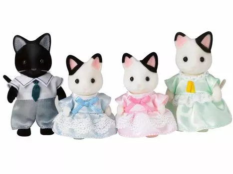 Кукла Sylvanian Families Кошка Сертификация ST Mark Возраст Игрушка Кукольный домик Sylvanian Families EPOCH [Charcoal Family] FS-05 3+