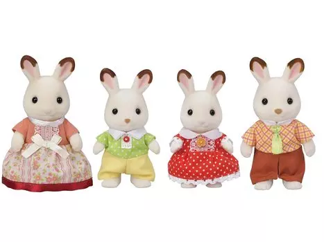 Кукла Sylvanian Families Кролик Сертификация ST Mark от 3 лет и старше Игрушечный кукольный домик Sylvanian Families EPOCH [Шоколадная семья] FS-46