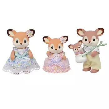 кукла sylvanian families [семья оленей] FS-53 ST mark сертификация игрушки для детей от 3 лет и старше кукольный дом Sylvanian Families EPOCH