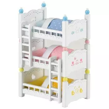 Кукла Sylvanian Family 4448 Baby s Triple Bed, 1 шт., популярные корейские игрушки