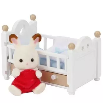 Кукла Sylvanian Family 5017 Chocolate Rabbit Baby & Bed, 1 шт., Популярные игрушки для корейских детей