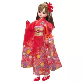 Кукла Takara Tomy Кимоно Красный Игрушка Возраст Ликка-чан LD-30 Ликка-чан Одевание 3+