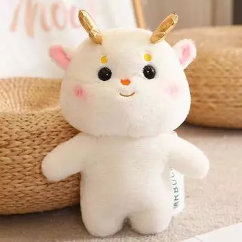 Кукла-талисман года Дракона Зодиакальная кукла Плюшевая игрушка Девочки Тряпичная кукла Подарок на Новый год Подарок на годовое собрание 30cm (simple packaging)