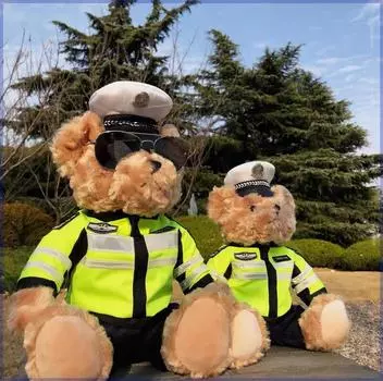 Кукла-трейлер «Медведь-спасатель Голубого неба» Праздничный памятный подарок Мультяшный парень Детская плюшевая игрушка 25cm