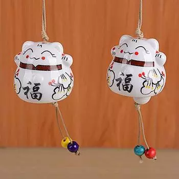 Кукла-улыбка кролика, подвесная кукла-солнечная подвесная керамическая антикварная фигурка в японском стиле для украшения сада и двора