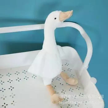 Кукла Утка Плюшевая Игрушка Тряпичная Кукла Девочка Милая Большая Белая Гусь Кукла Спящая Подушка для Бросания Кровать Подарок Small [full length about 28cm] белый