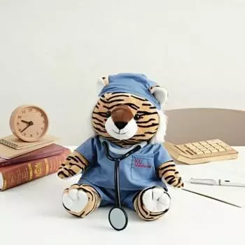 Кукла в хирургическом халате Houirang, кукла тигра