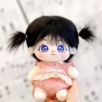 Кукла Wang Hedi из хлопка 20 см - симпатичная плюшевая малышка-знаменитость со свидетельством о рождении 20cm Regular Stock