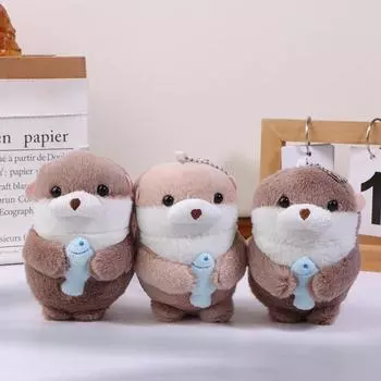 Кукла выдра, милая маленькая выдра, маленькое плюшевое животное, мини-кукла, украшение стола