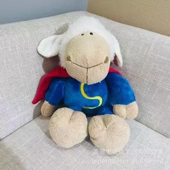 Кукла Ягненок Супермен Овца с цветами Кашемировая игрушка Конфетная овца Кукла Овца Свадебное платье Кукла Овца Подарок для девочки Total length 35cm